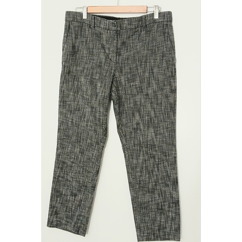 Ann Taylor Pants Women's Size 10‎ Black & White Textured Ankle Pockets Pre-owned